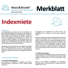 Merkblatt: Indexmiete und Staffelmiete