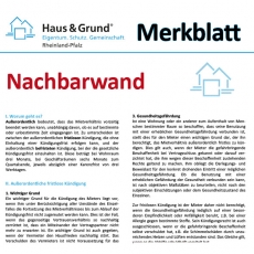 Merkblatt: Nachbarwand auf der Grundstücksgrenze