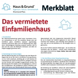 Merkblatt: Das vermietete Einfamilienhaus
