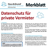 Merkblatt: Datenschutz für private Vermieter